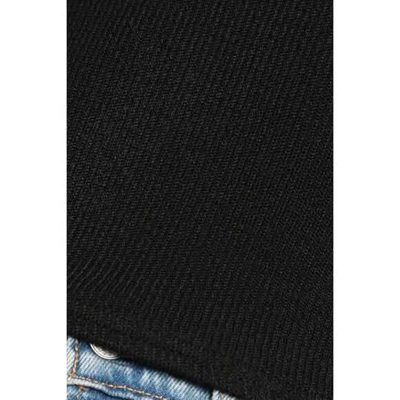 ✨Lulus Baby Got Backless Black Mock Neck Tie-Back Sz Medium Sweater✨ - Picture 5 of 11